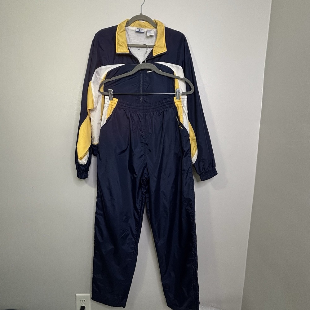 Vintage 90s Reebok Track Suit Jacket & Pants Mens Size XL Rare Color Way